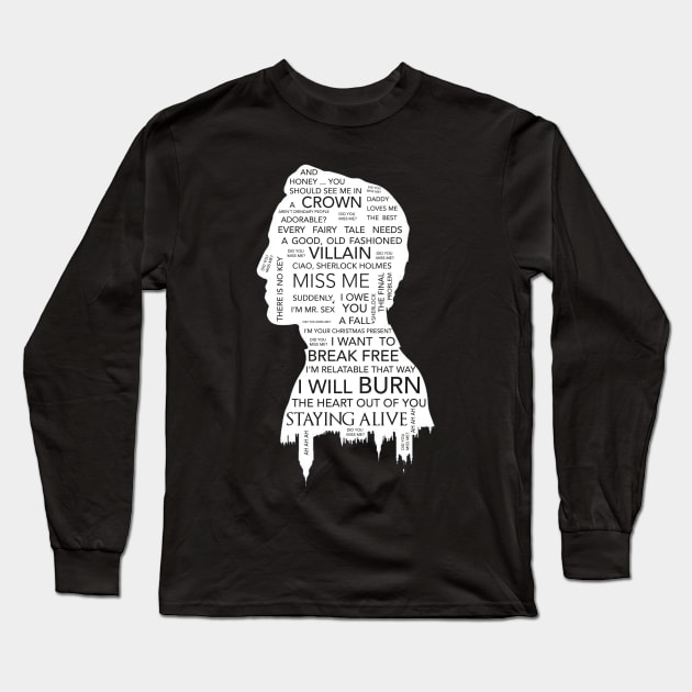 Jim Moriarty • Sherlock BBC Black Long Sleeve T-Shirt by Uwaki